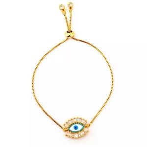 💥Gold Plated Evil Eye Bracelet